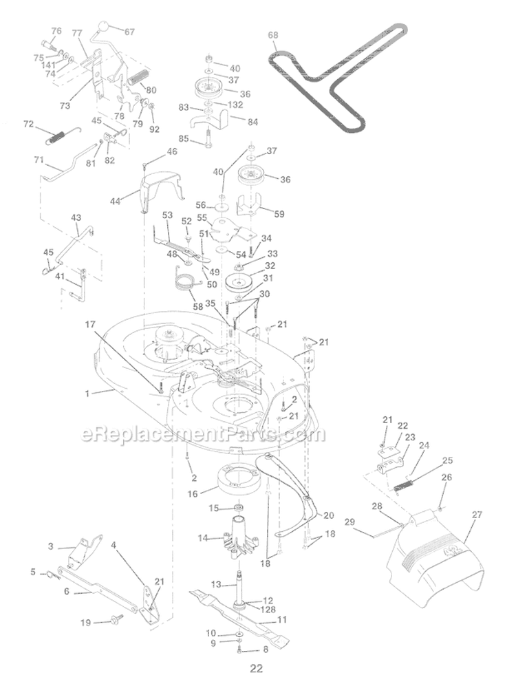 Page I Diagram and Parts List for WE12542E  Weed Eater Lawn Tractor